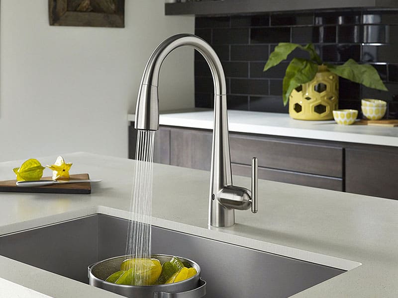 Flow Motion Activated Single Handle Pull Down Sprayer Kitchen Faucet In Brushed Nickel 3 Pack Ub7000bn 3 The Home Depot