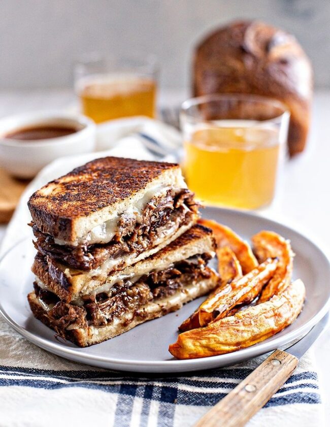 Slow Cooker French Dip Panini