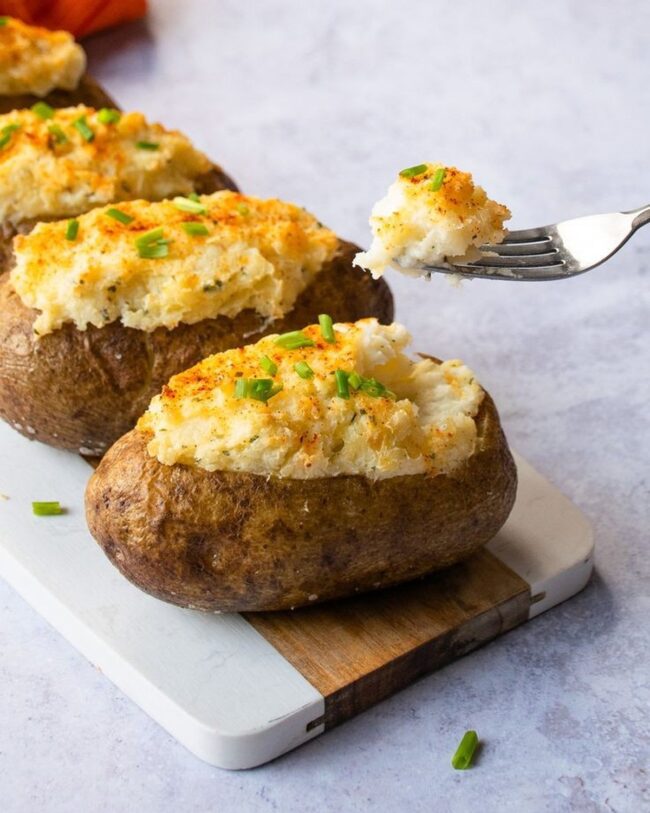 Boursin Twice Baked Stuffed Potatoes