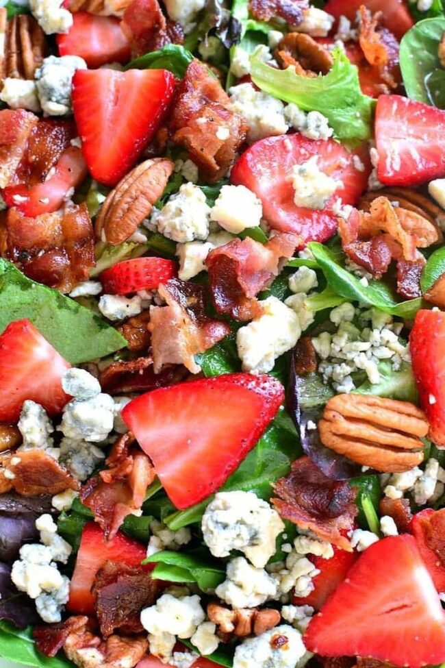 Strawberry Bacon Blue Cheese Salad