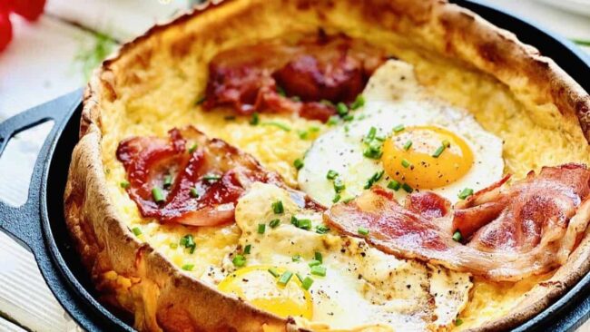 Bacon And Eggs Dutch Baby Pancake