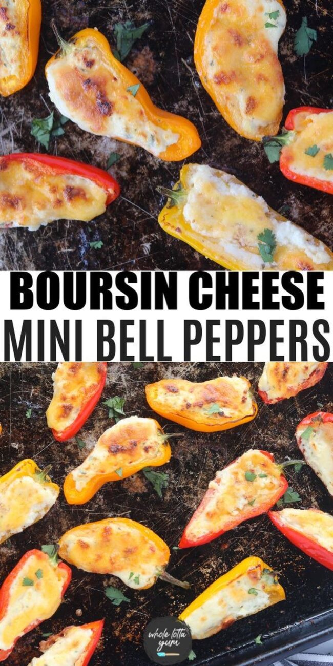 Boursin Stuffed Mini Sweet Peppers