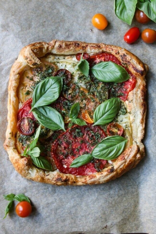 Roasted Tomato Tart With Boursin Cheese