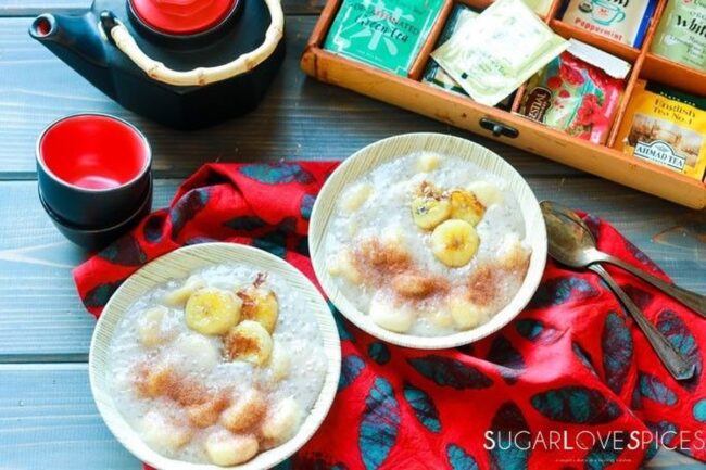 Cambodian Tapioca Banana Pudding