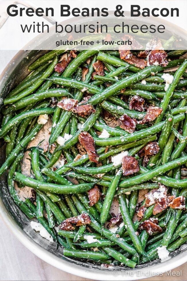 Green Beans With Bacon & Boursin