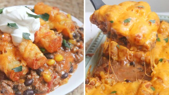 Taco Tater Tot Casserole