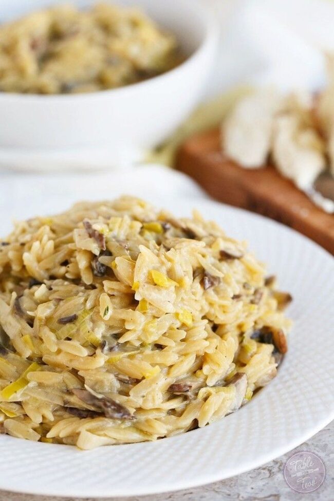 Leek & Mushroom Boursin Orzo