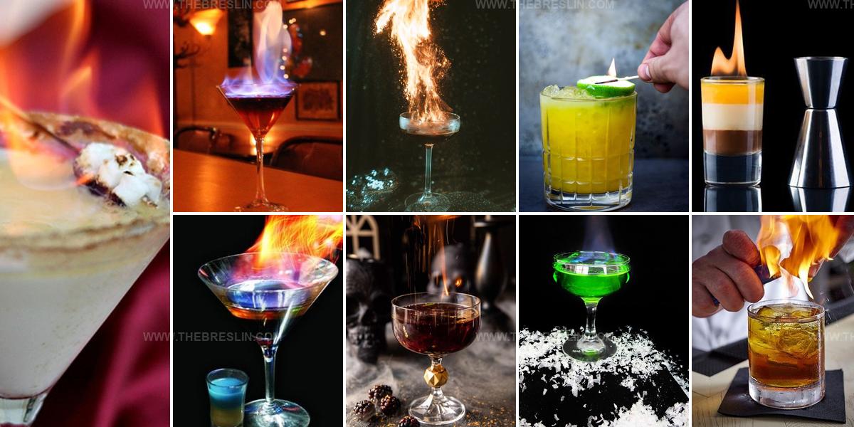 Flaming Cocktails